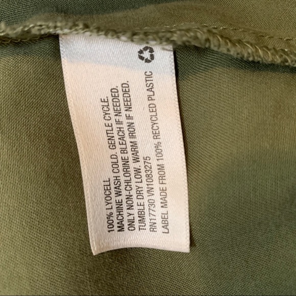 Merona Olive Green Button Up Shirt Dress Small - Picture 6 of 6